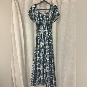 Jumpsuit with ruffled off shoulder top and wide leg bottom FROM LOCAL BOUTIQUE